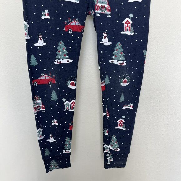 Children’s Place PJ Place | Blue Christmas Pajama Pants Tree Car Snowman Size 6 - Picture 4 of 6